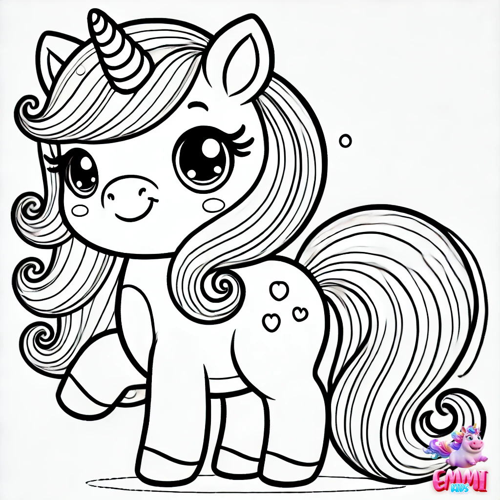 Unicorno da colorare emmi