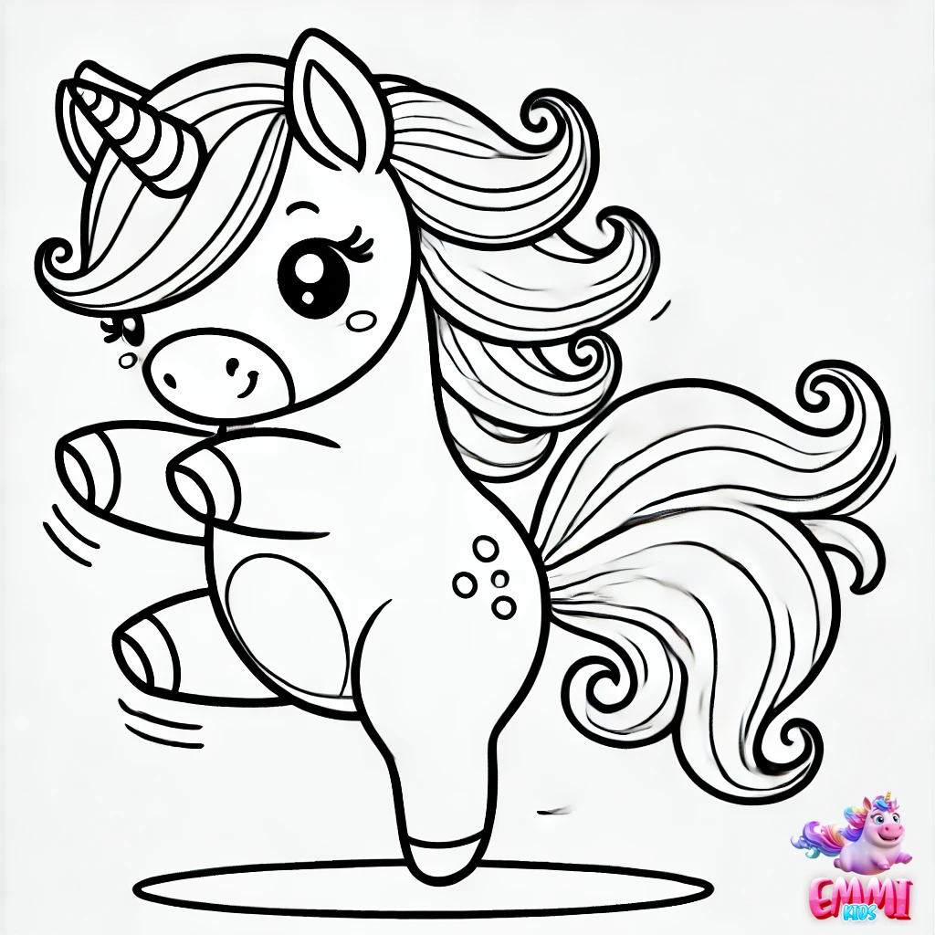 unicorn with logo dancing