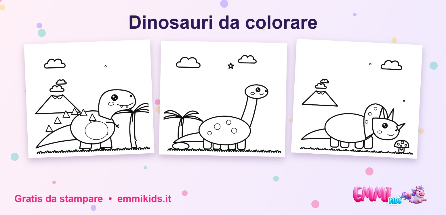Dinosauri da colorare gratis – Emmi Kids