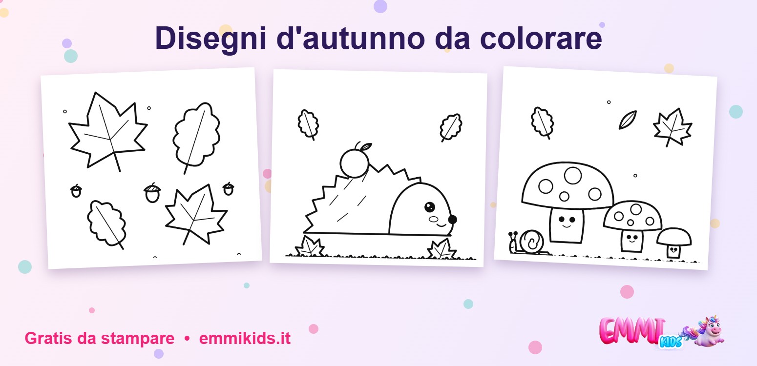 Disegni d'autunno da colorare gratis – Emmi Kids