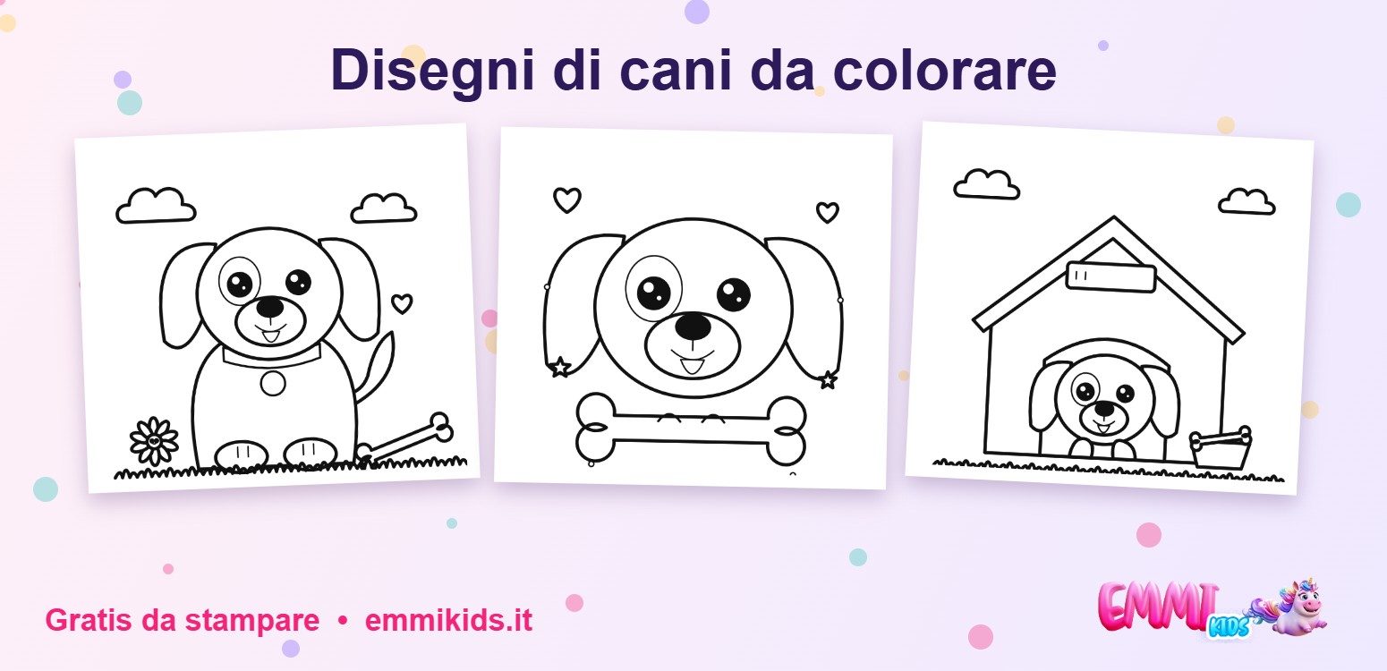 Disegni di cani da colorare gratis – Emmi Kids