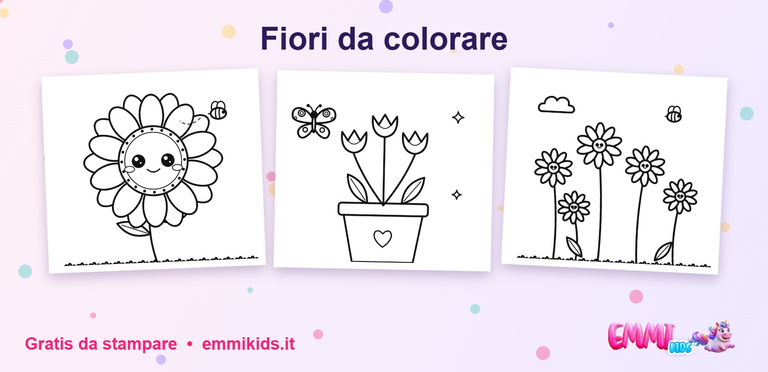 Fiori da colorare gratis – Emmi Kids