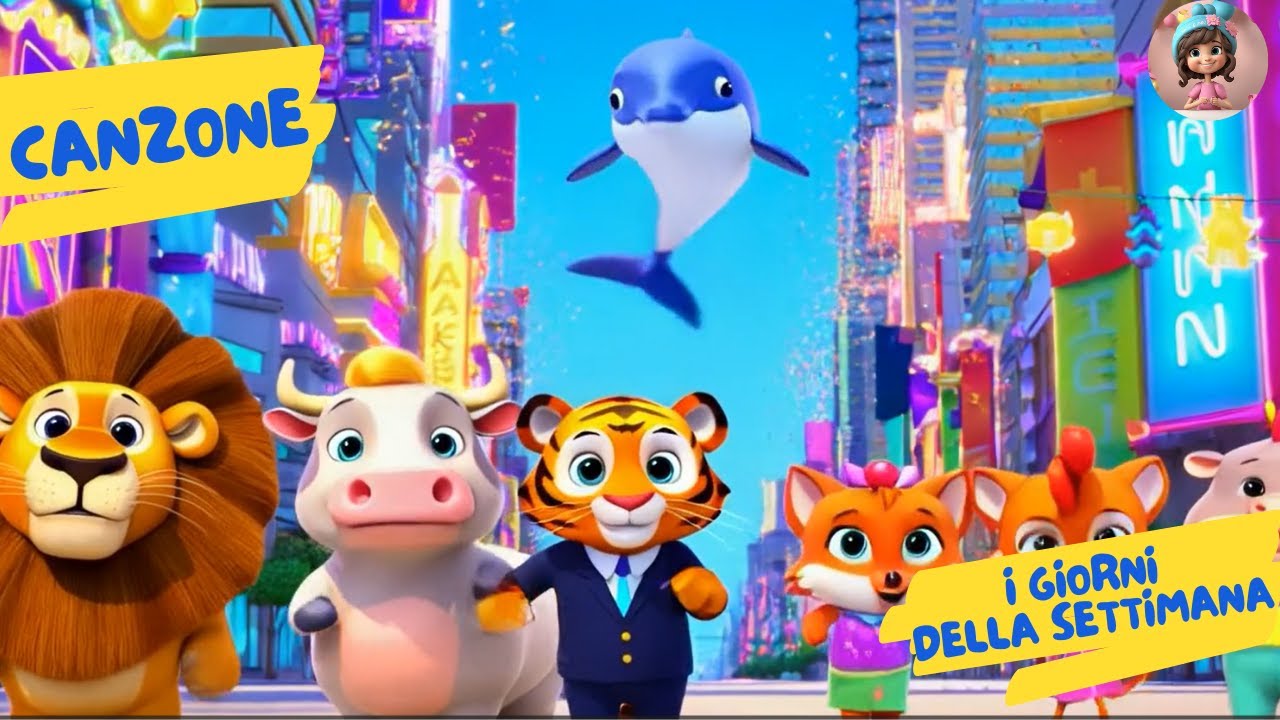 I Giorni della Settimana con gli Amici Animali – Canzone per Bambini